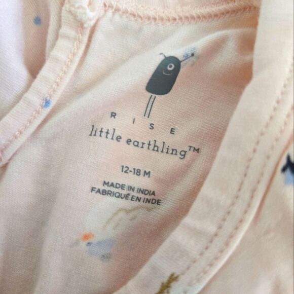 3/$15 Rise Little Earthling Long Sleeve Onesie 12-18m - Picture 2 of 4